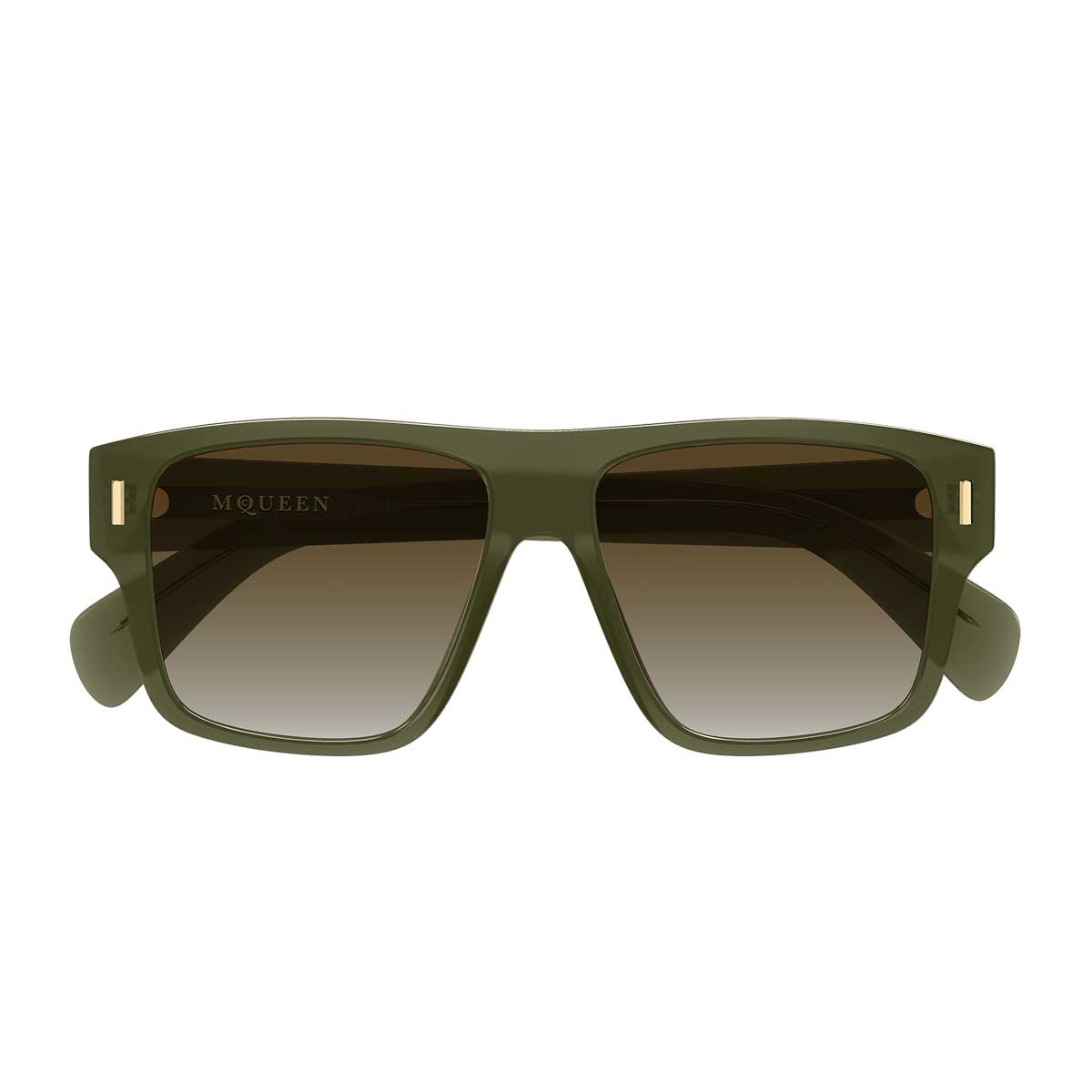 Alexander McQueen Occhiali da Sole AM0550S 003 Verde/Marrone Uomo