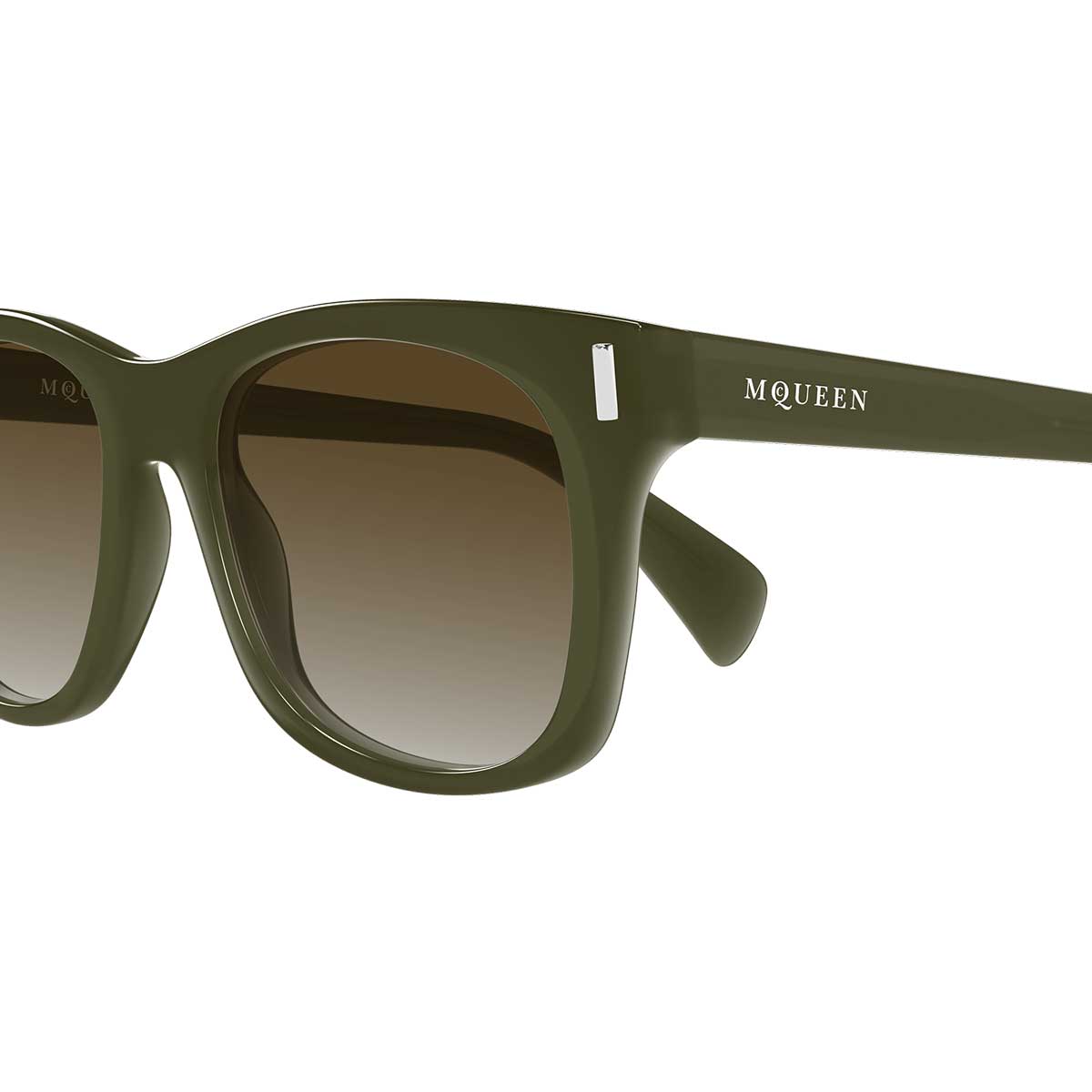 Alexander McQueen Occhiali da Sole AM0551S 003 Verde/Marrone Uomo