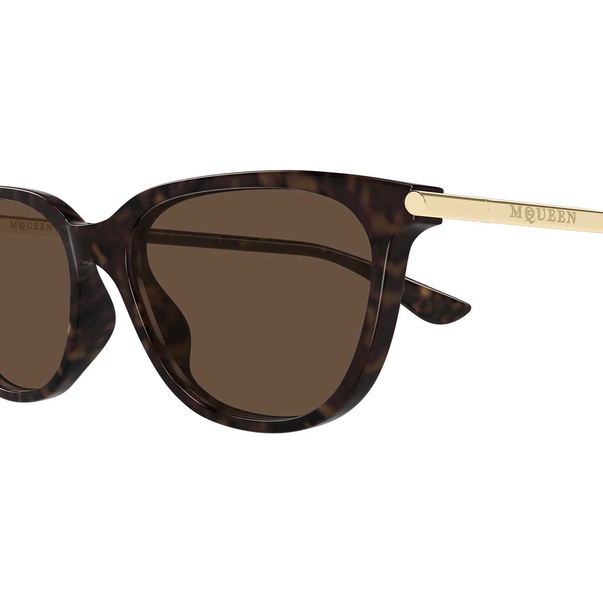 Alexander McQueen Occhiali da Sole AM0553S 002 Marrone/Marrone Donna