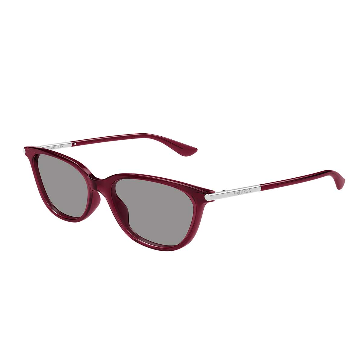 Alexander McQueen Occhiali da Sole AM0553S 004 Burgundy/Grigio Donna