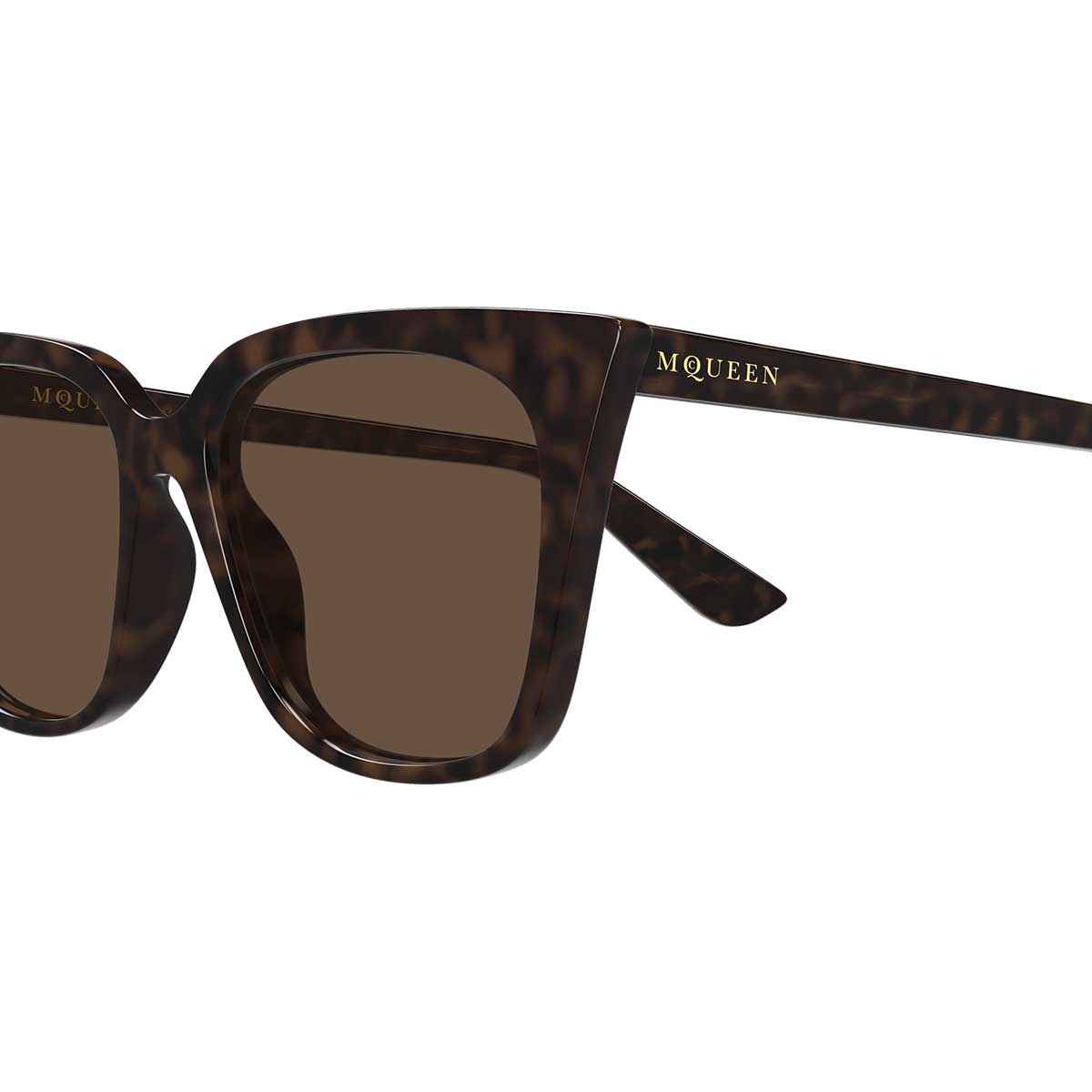 Alexander McQueen Occhiali da Sole AM0556S 002 Marrone/Marrone Donna