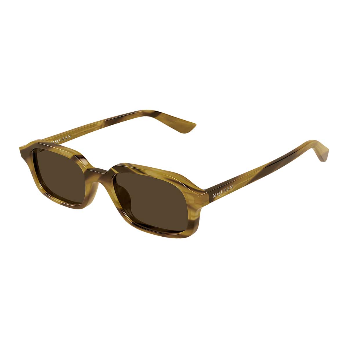 Alexander McQueen Occhiali da Sole AM0558S 003 Marrone/Marrone Uomo 2