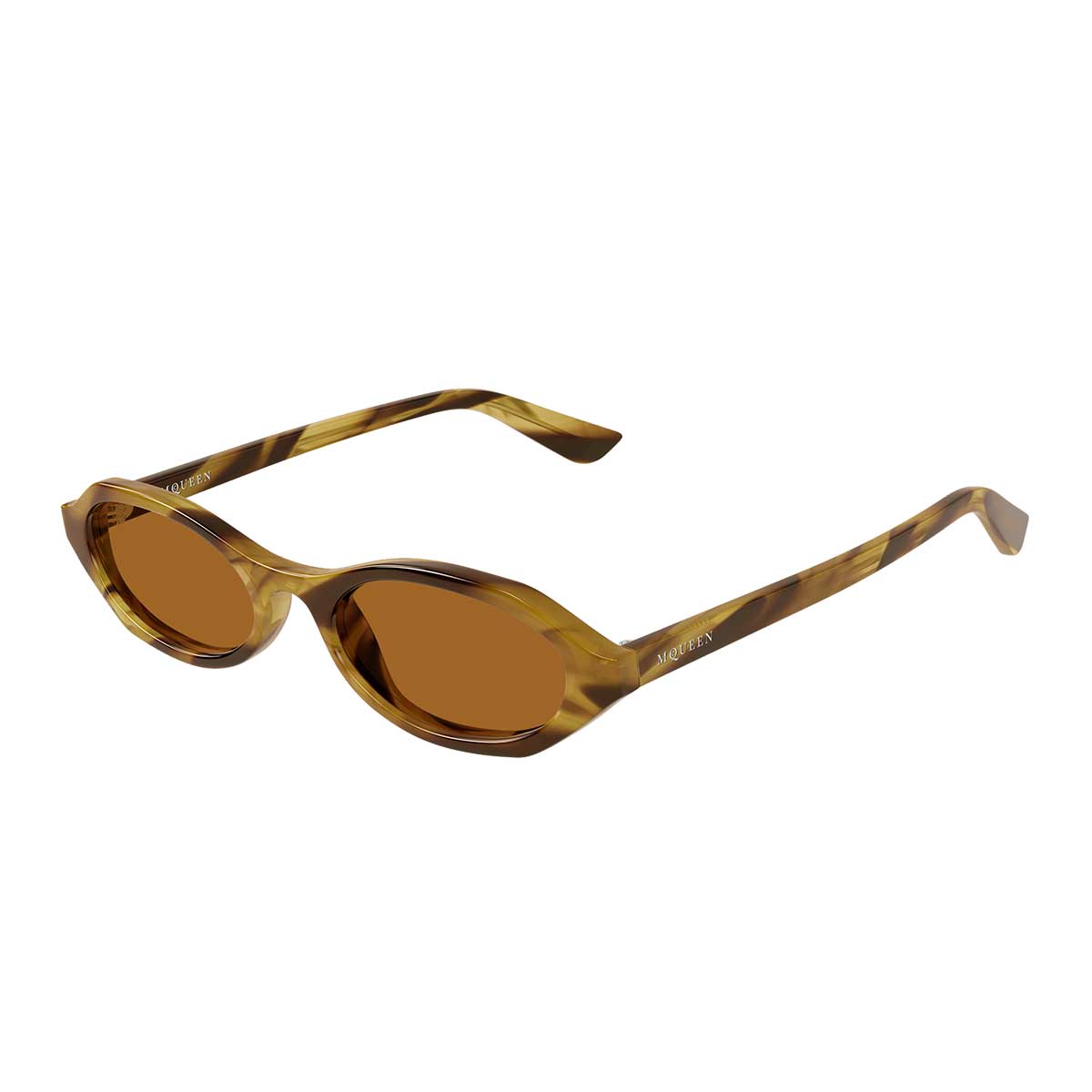 Alexander McQueen Occhiali da Sole AM0559S 003 Marrone/Marrone Donna 2