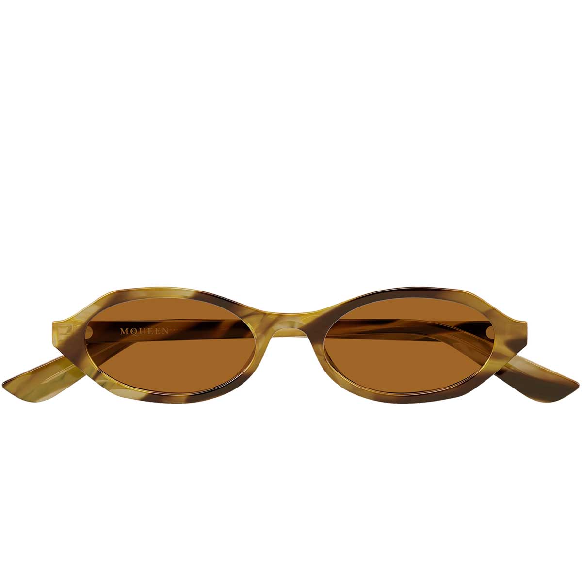 Alexander McQueen Occhiali da Sole AM0559S 003 Marrone/Marrone Donna