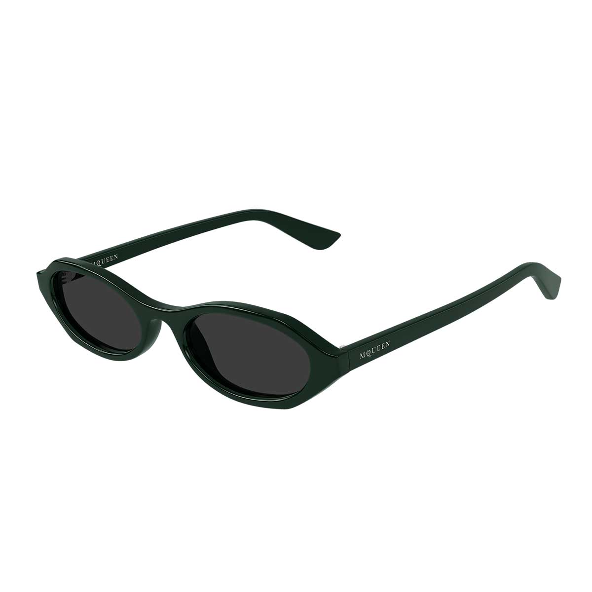 Alexander McQueen Occhiali da Sole AM0559S 004 Verde/Grigio Donna 2