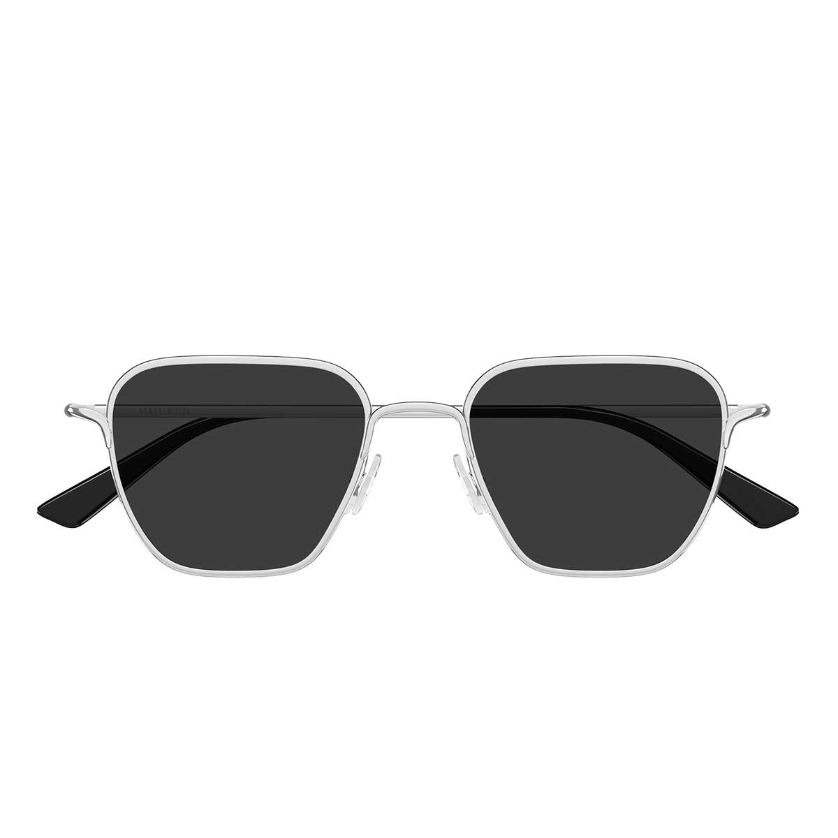 Alexander McQueen Occhiali da Sole AM0561S 001 Argento/Grigio Unisex