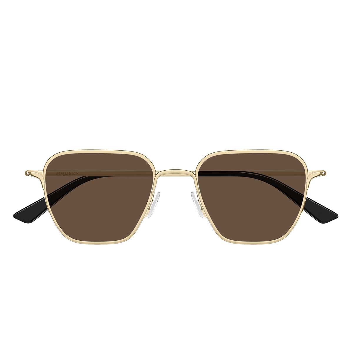 Alexander McQueen Occhiali da Sole AM0561S 002 Oro/Marrone Unisex