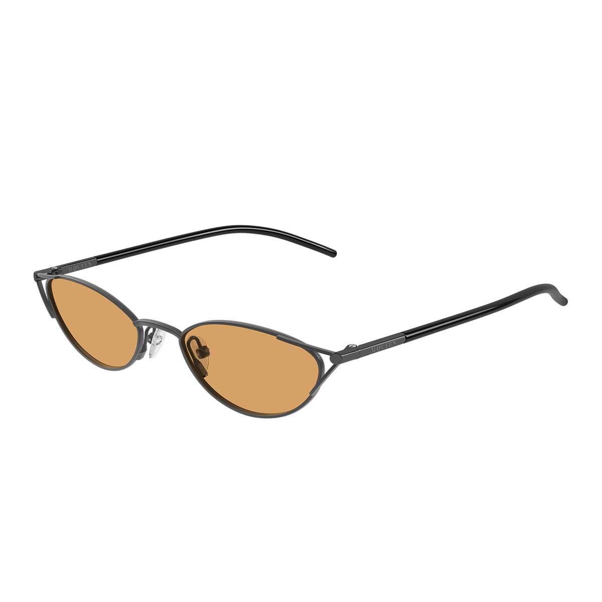 Alexander McQueen Occhiali da Sole AM0563S 004 RutenioNero/Arancione Donna 2