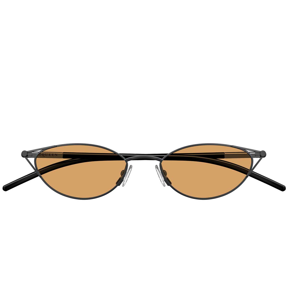 Alexander McQueen Occhiali da Sole AM0563S 004 RutenioNero/Arancione Donna