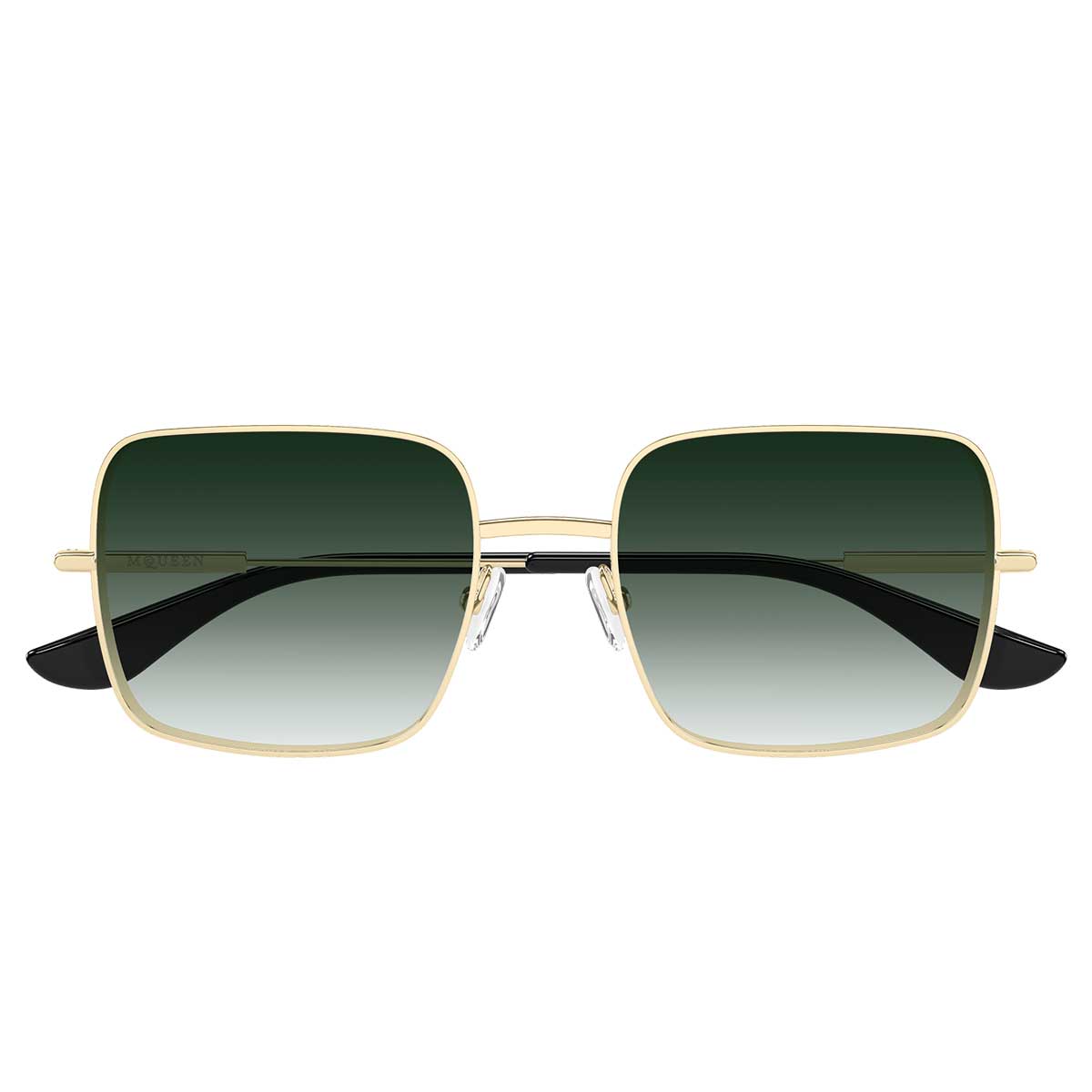 Alexander McQueen Occhiali da Sole AM0564S 003 Oro/Verde Donna