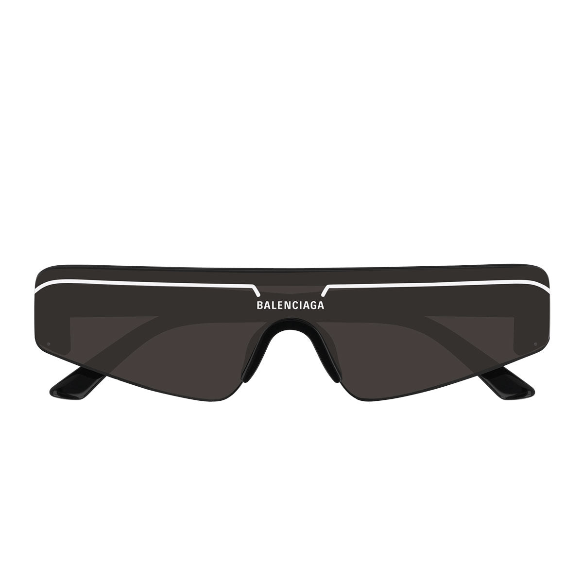 Balenciaga Occhiali da Sole BB0003S 001 Nero/Grigio Unisex
