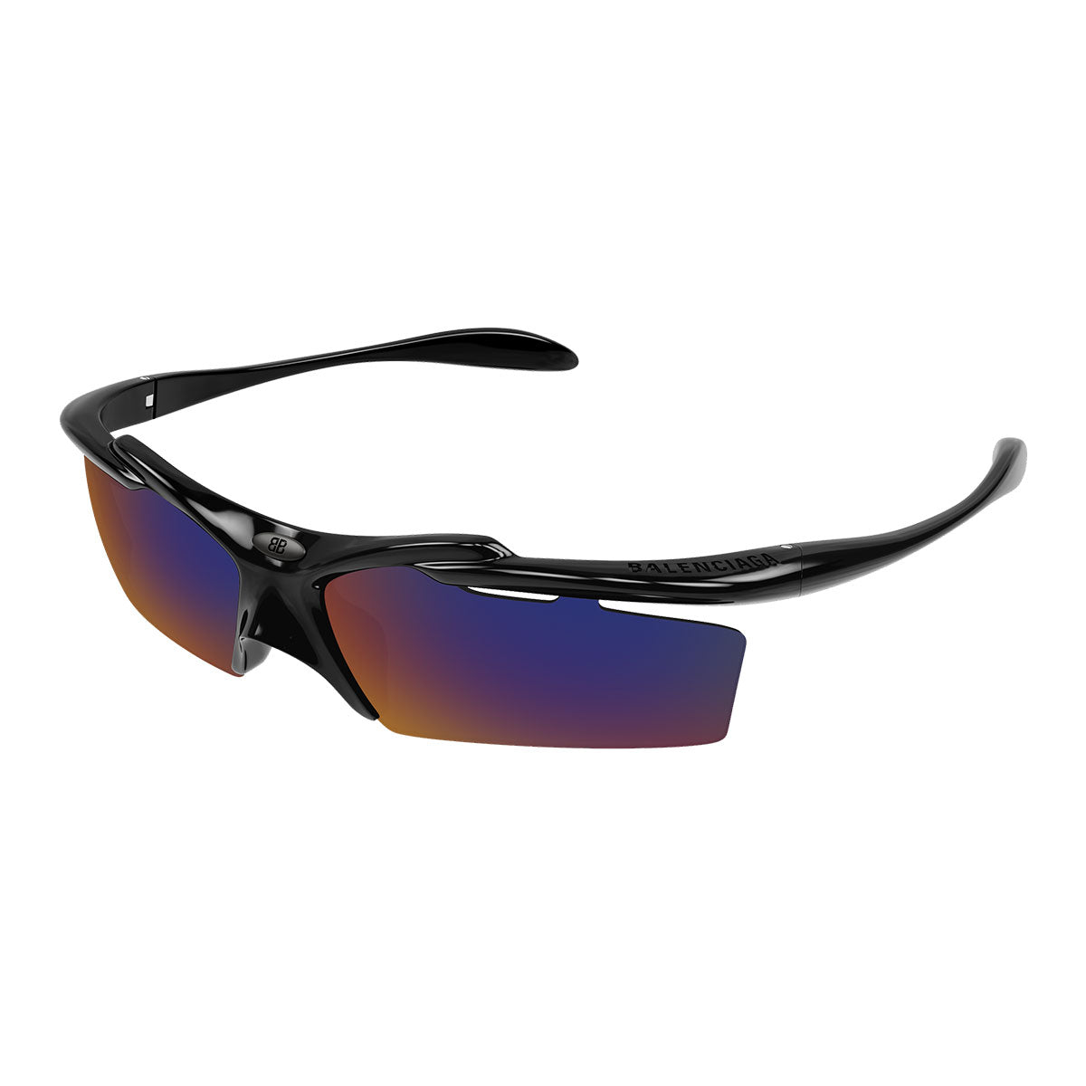 Balenciaga Occhiali da Sole BB0420S 002 Nero/Viola Unisex