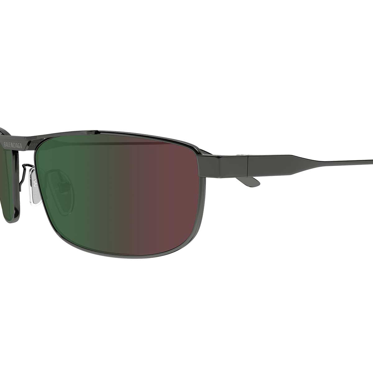 Balenciaga Occhiali da Sole BB0451S 005 Rutenio/Verde Unisex 3