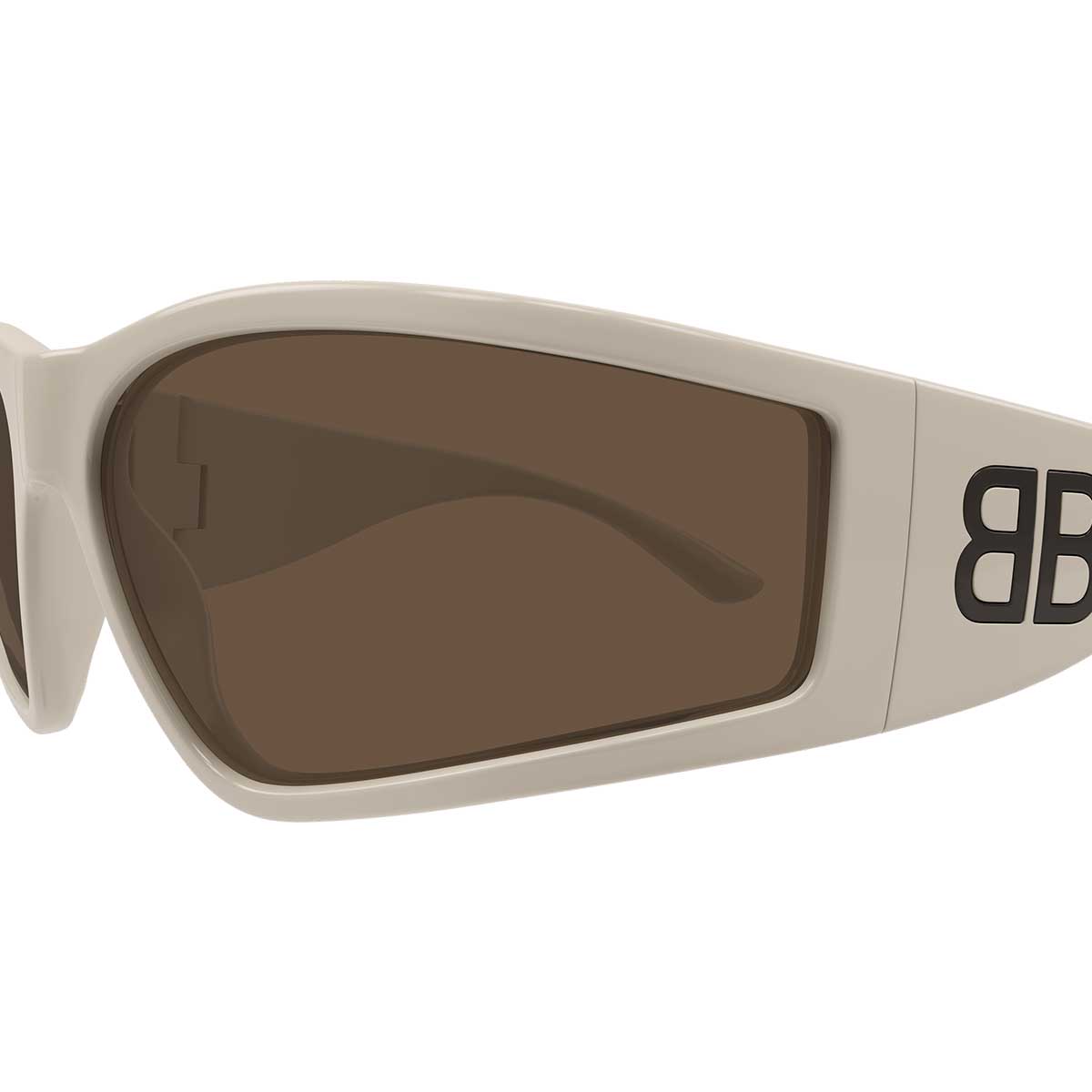 Balenciaga Occhiali da Sole BB0457S 005 Avorio/Marrone Unisex 3