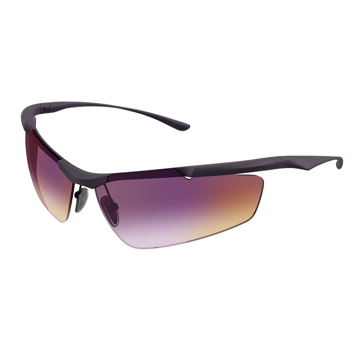 Balenciaga Occhiali da Sole BB0462S 002 Rutenio/Viola Unisex