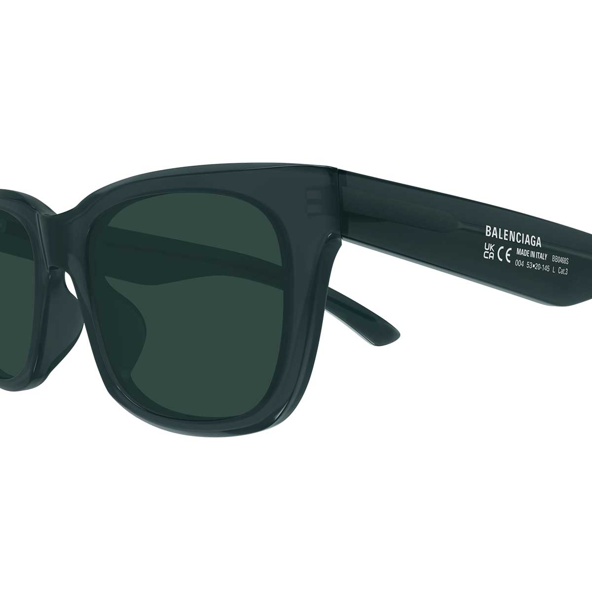 Balenciaga Occhiali da Sole BB0468S 004 Verde/Verde Uomo 3