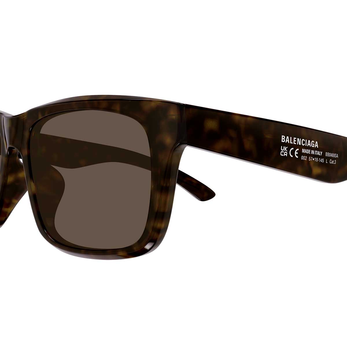 Balenciaga Occhiali da Sole BB0469SA 002 Marrone/Marrone Uomo 3