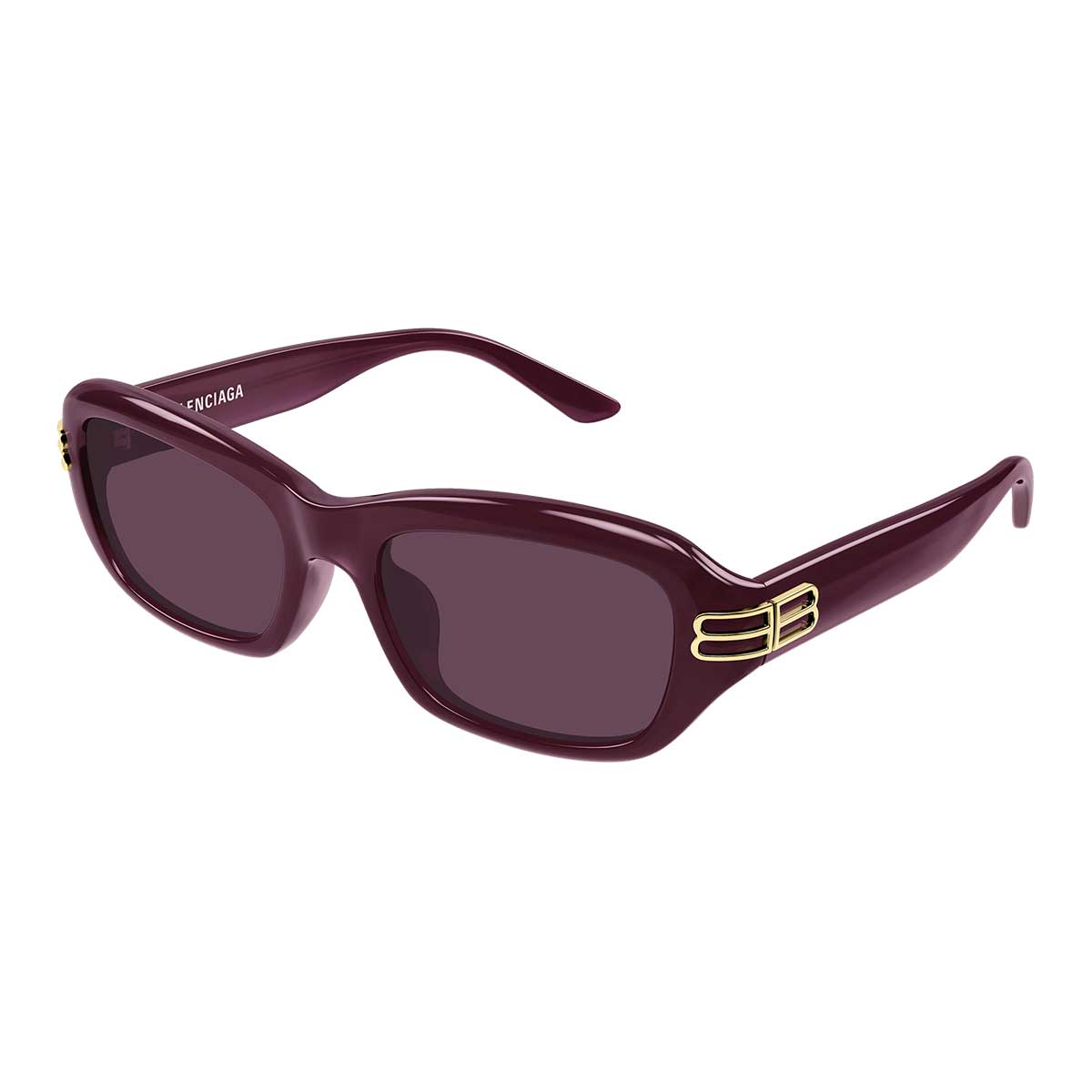 Balenciaga Occhiali da Sole BB0471SK 004 Burgundy/Viola Donna 2