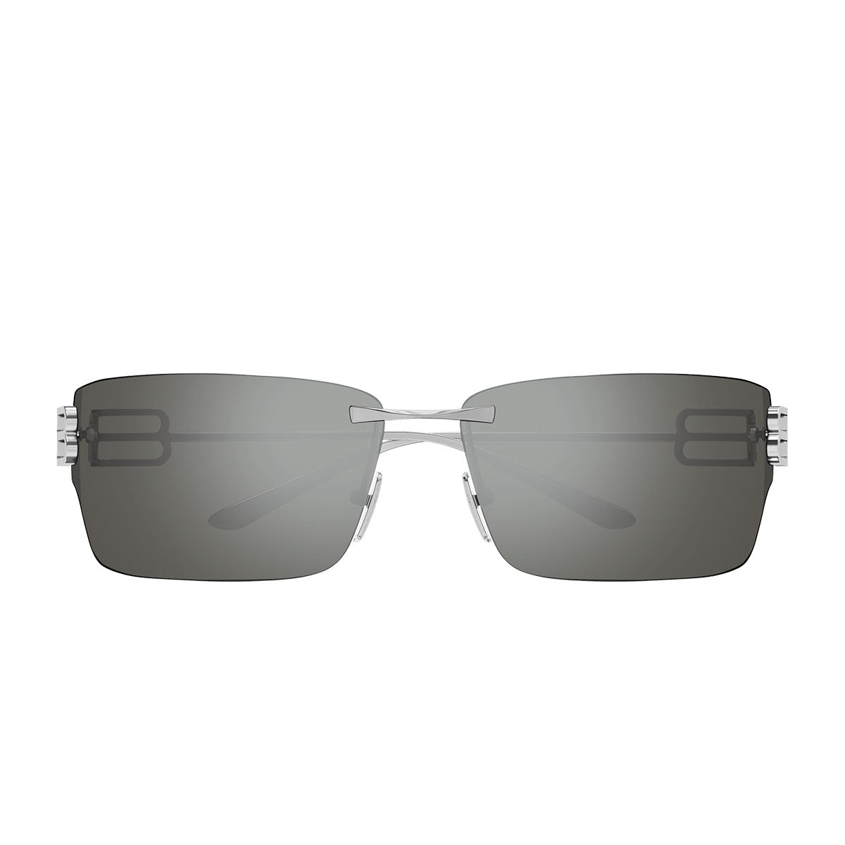 Balenciaga Occhiali da Sole BB0485SA 003 Rutenio/Argento Unisex