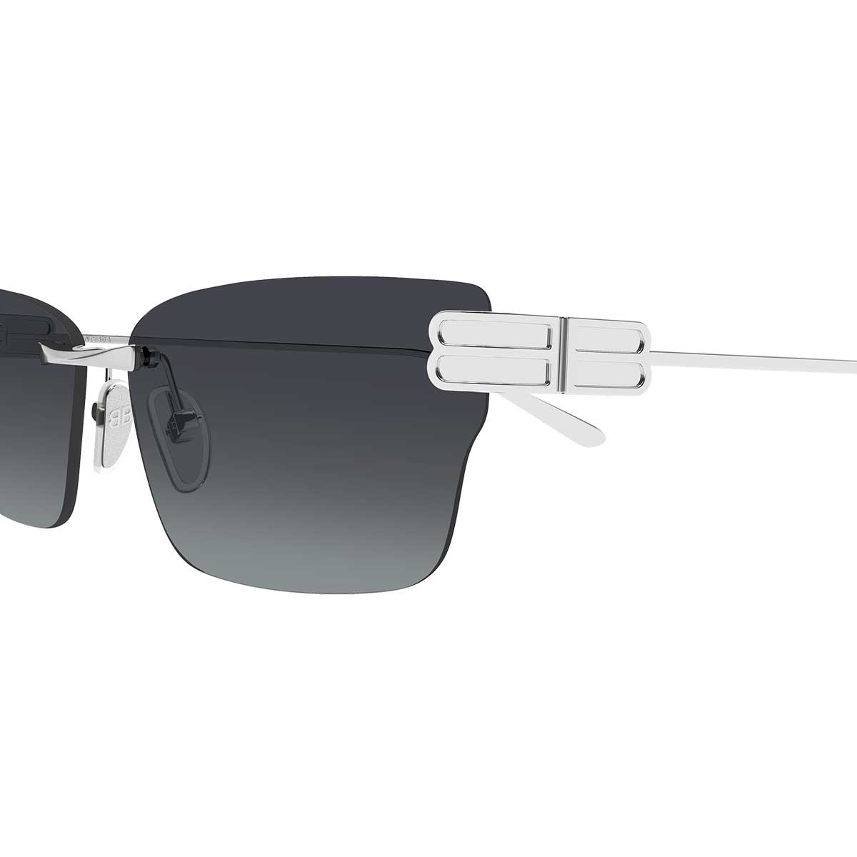 Balenciaga Occhiali da Sole BB0487S 002 Argento/Grigio Fumo Donna 3