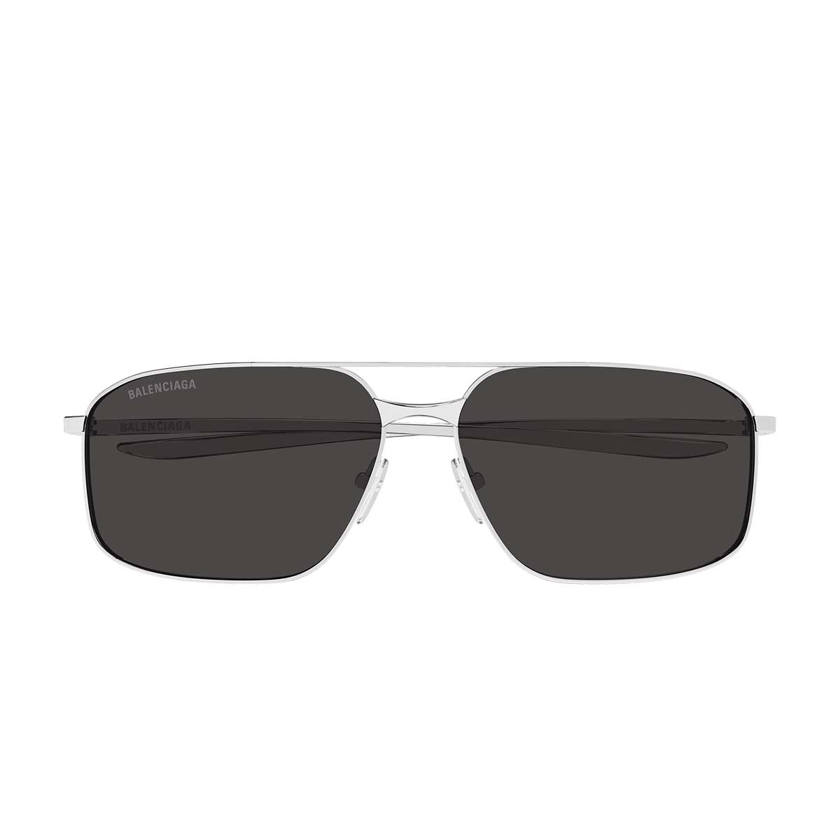 Balenciaga Occhiali da Sole BB0492S 001 Argento/Grigio Uomo