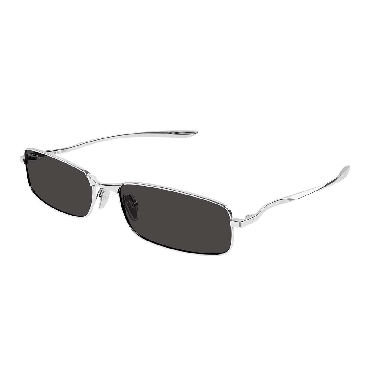 Balenciaga Occhiali da Sole BB0493S 001 Argento/Grigio Uomo 2
