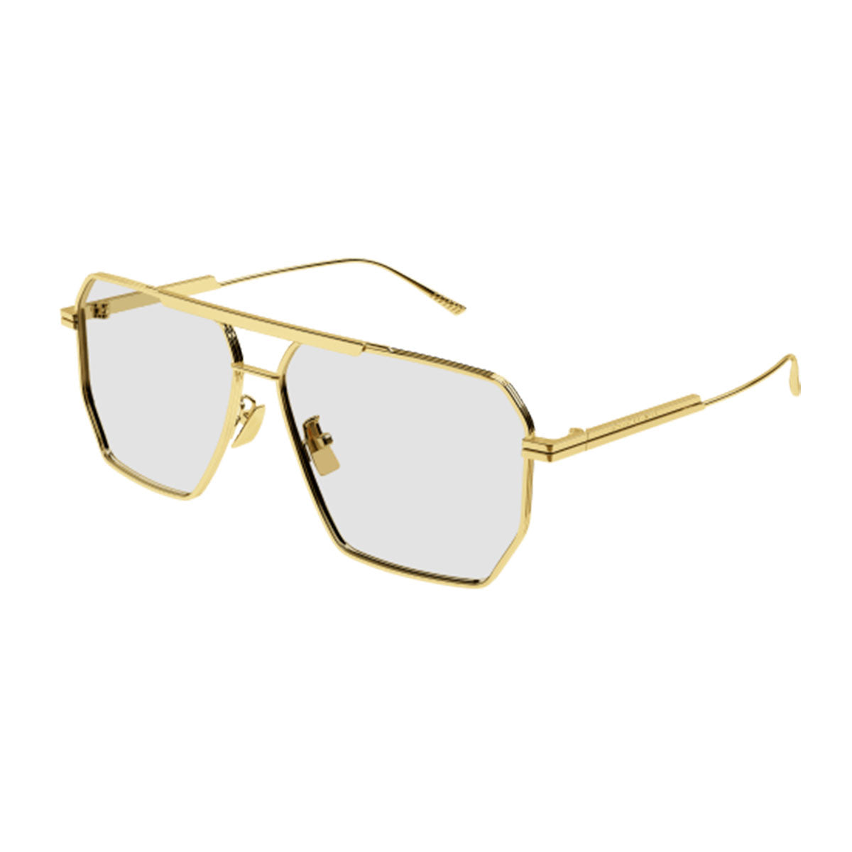 Bottega Veneta Occhiali da Sole BV1012S 009 Oro/Trasparente Uomo