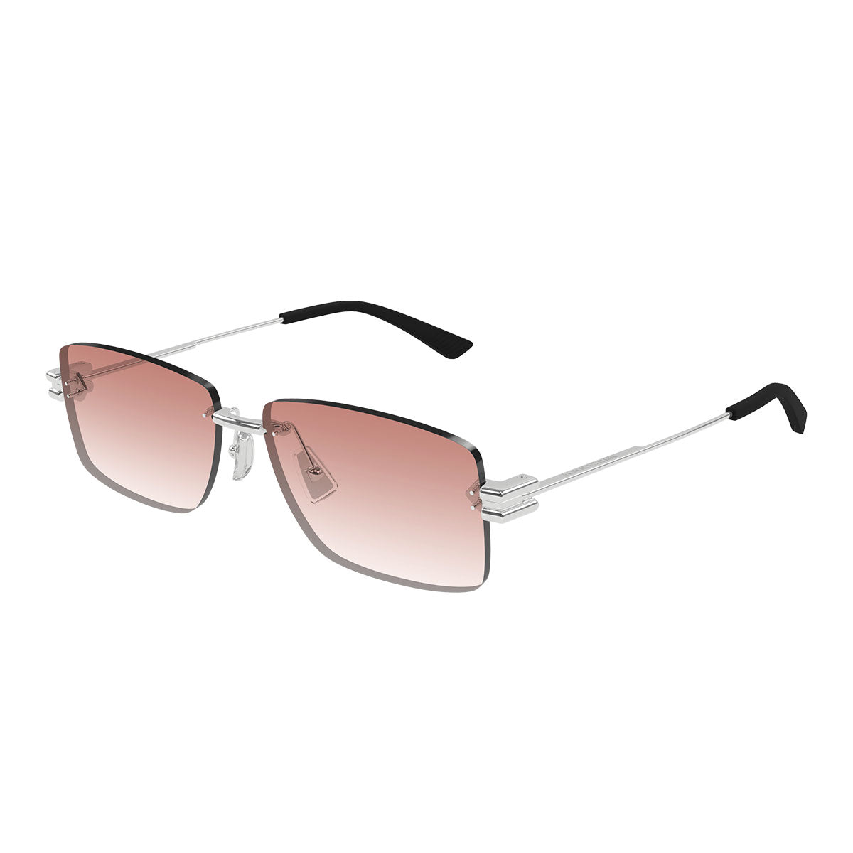 Bottega Veneta Occhiali da Sole BV1126S 007 Argento/Rosso Uomo