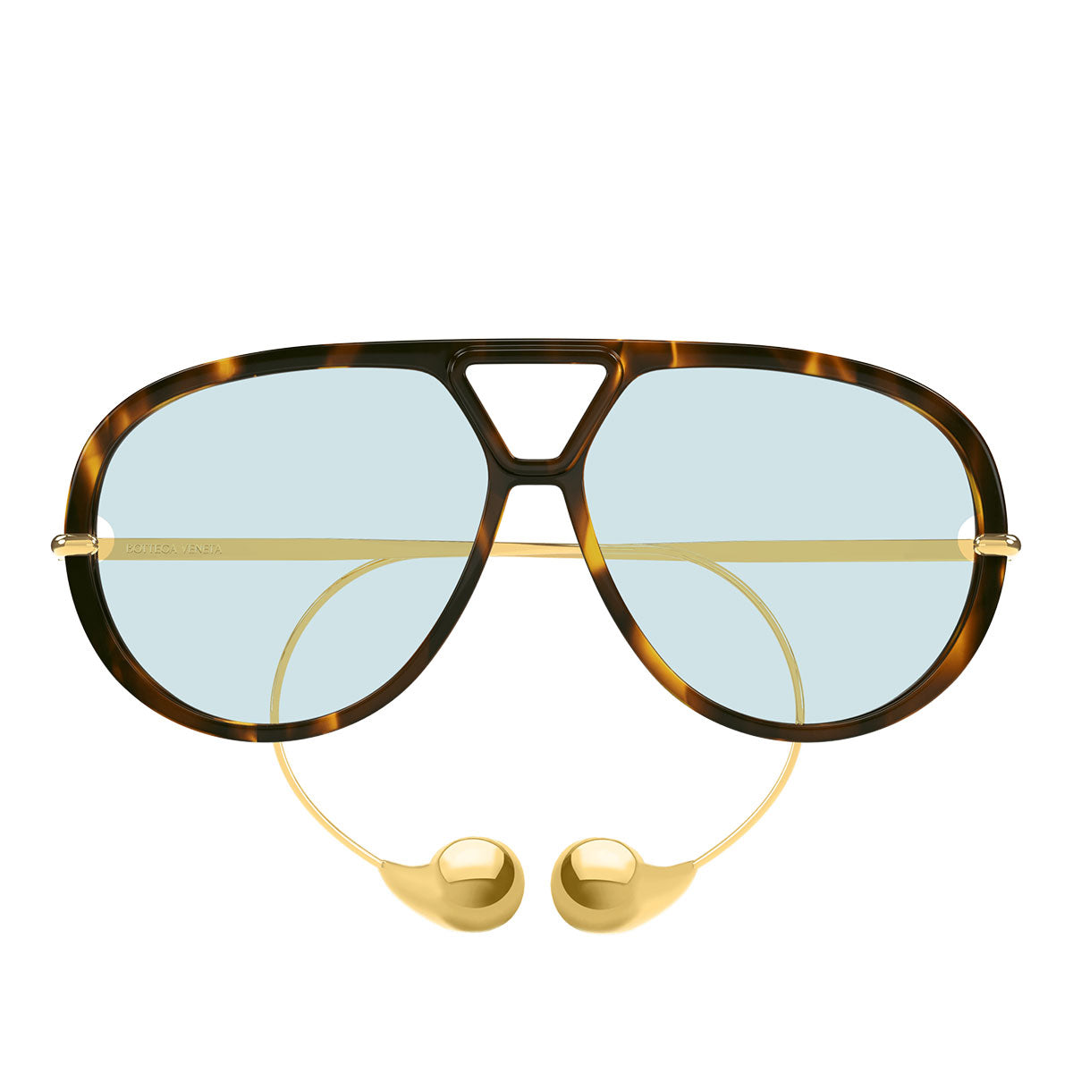 Bottega Veneta Occhiali da Sole BV1273S 007 Drop Aviator Marrone/Verde Unisex