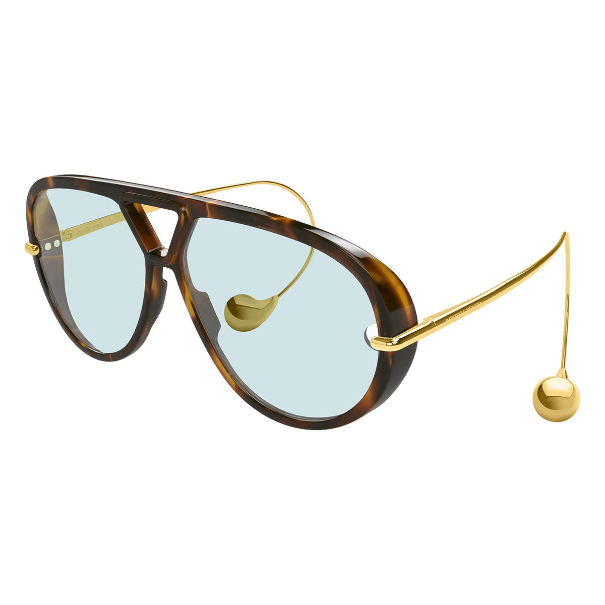 Bottega Veneta Occhiali da Sole BV1273S 007 Drop Aviator Marrone/Verde Unisex