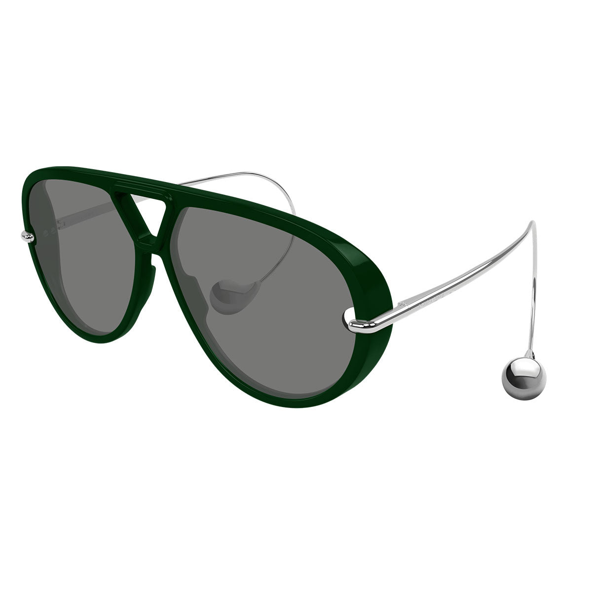 Bottega Veneta Occhiali da Sole BV1273S 008 Drop Aviator Verde/Grigio Unisex