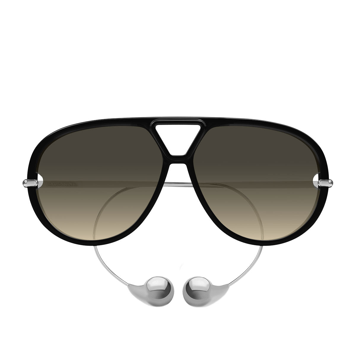 Bottega Veneta Occhiali da Sole BV1273S 010 Drop Aviator Nero/Marrone Unisex