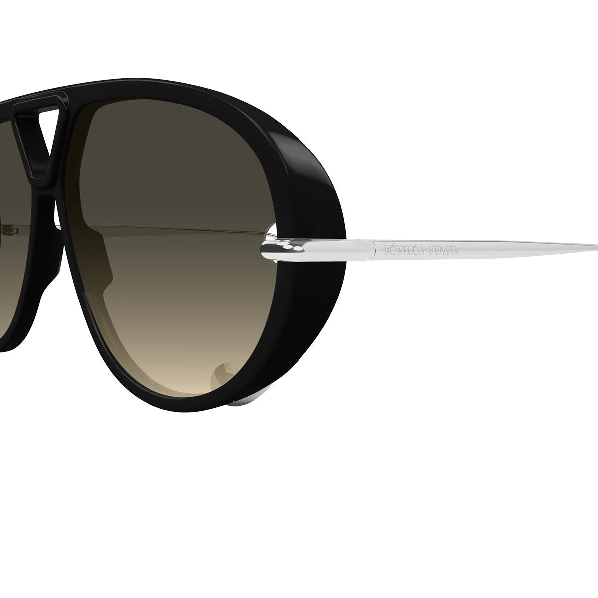Bottega Veneta Occhiali da Sole BV1273S 010 Drop Aviator Nero/Marrone Unisex