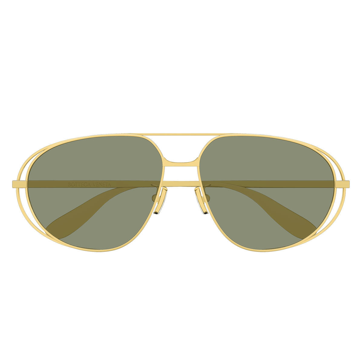 Bottega Veneta Occhiali da Sole BV1344S 001 Oro/Verde Unisex