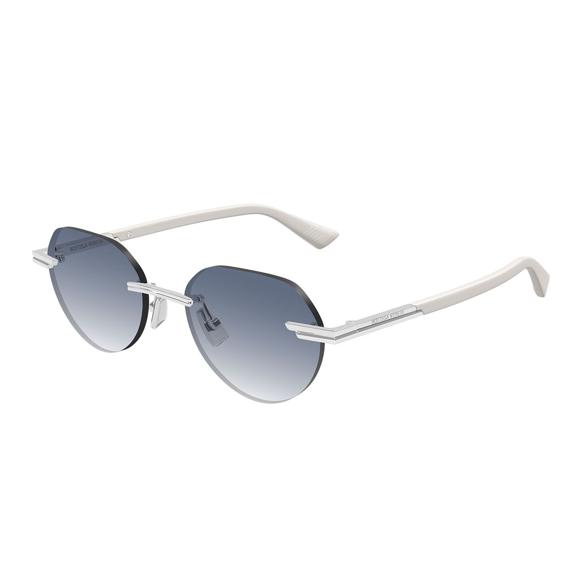 Bottega Veneta Occhiali da Sole BV1379S 004 Argento/Blu Uomo