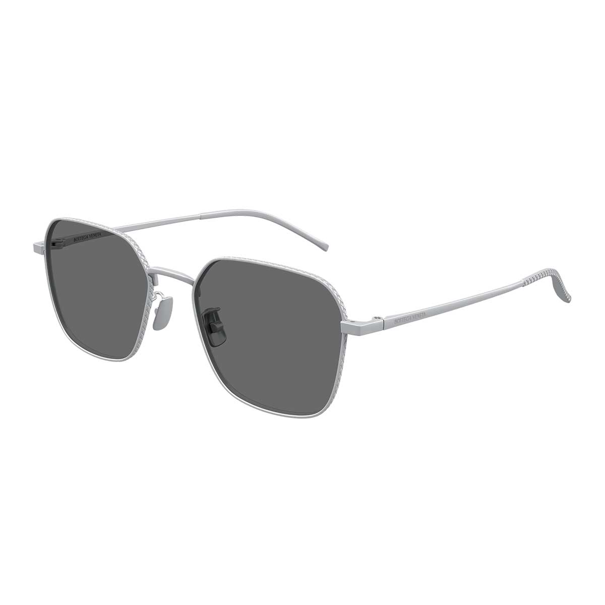 Bottega Veneta Occhiali da Sole BV1422SA 004 Argento/Grigio Unisex 2