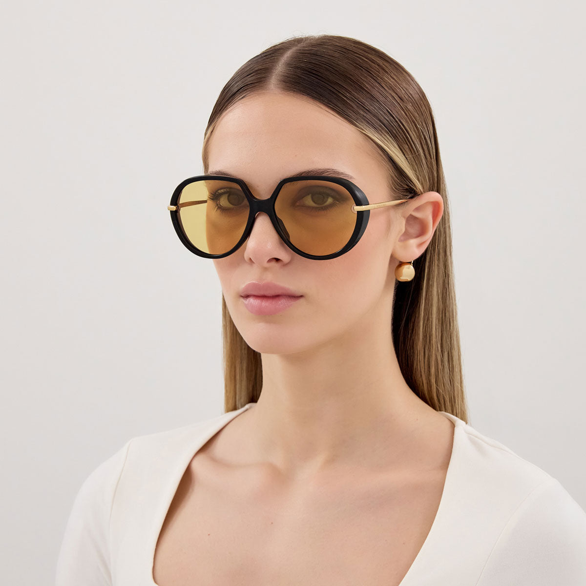 Bottega Veneta Occhiali da Sole BV1436S 001 Oro/Giallo Unisex