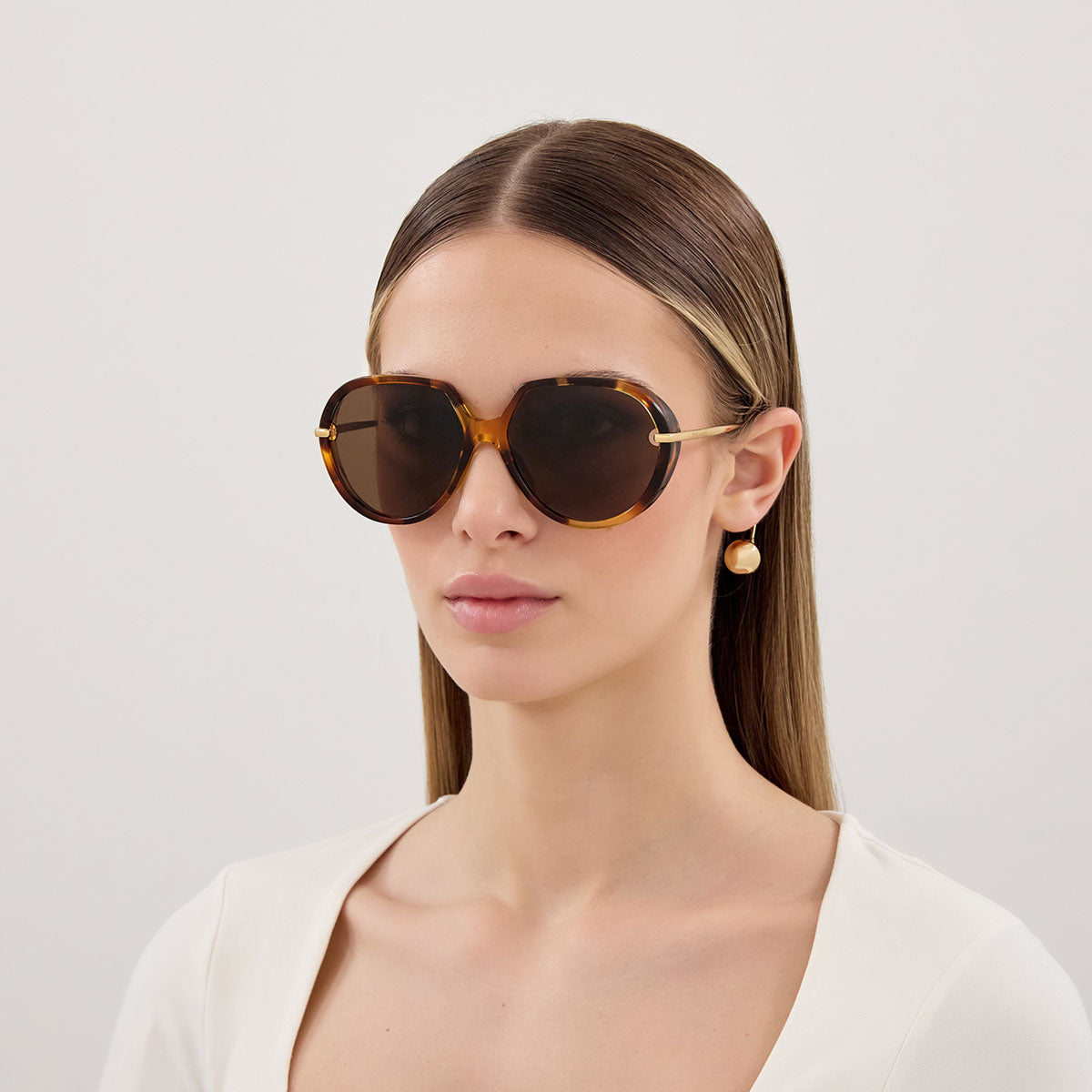Bottega Veneta Occhiali da Sole BV1436S 002 Marrone/Marrone Unisex