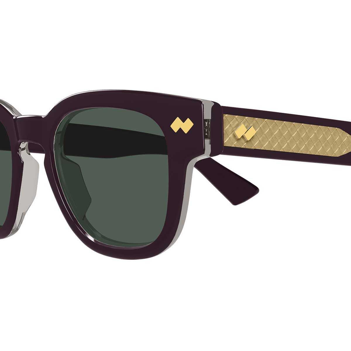 Bottega Veneta Occhiali da Sole BV1441S 004 Viola/Verde Unisex 3