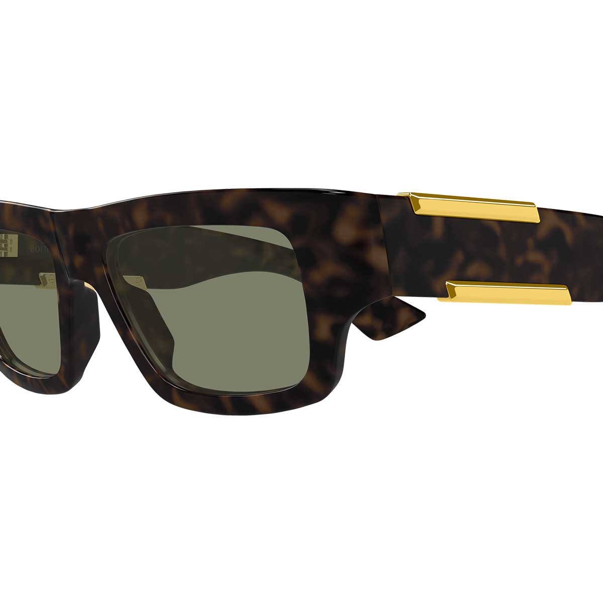 Bottega Veneta Occhiali da Sole BV1452S 002 Marrone/Verde Unisex 3