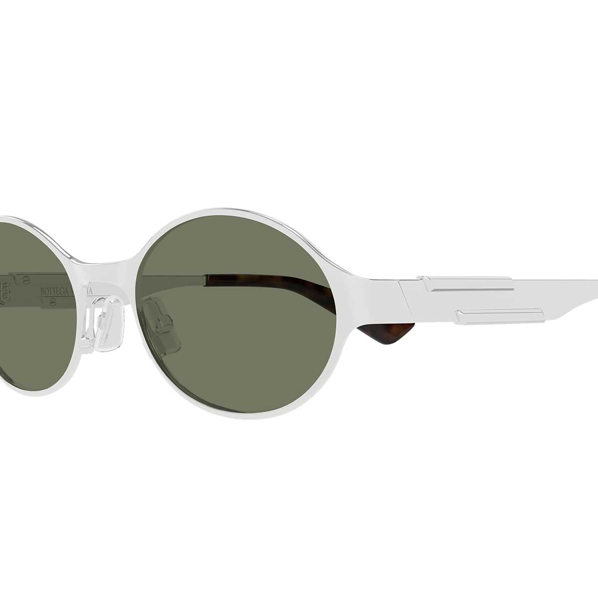 Bottega Veneta Occhiali da Sole BV1456S 002 Argento/Verde Unisex 3