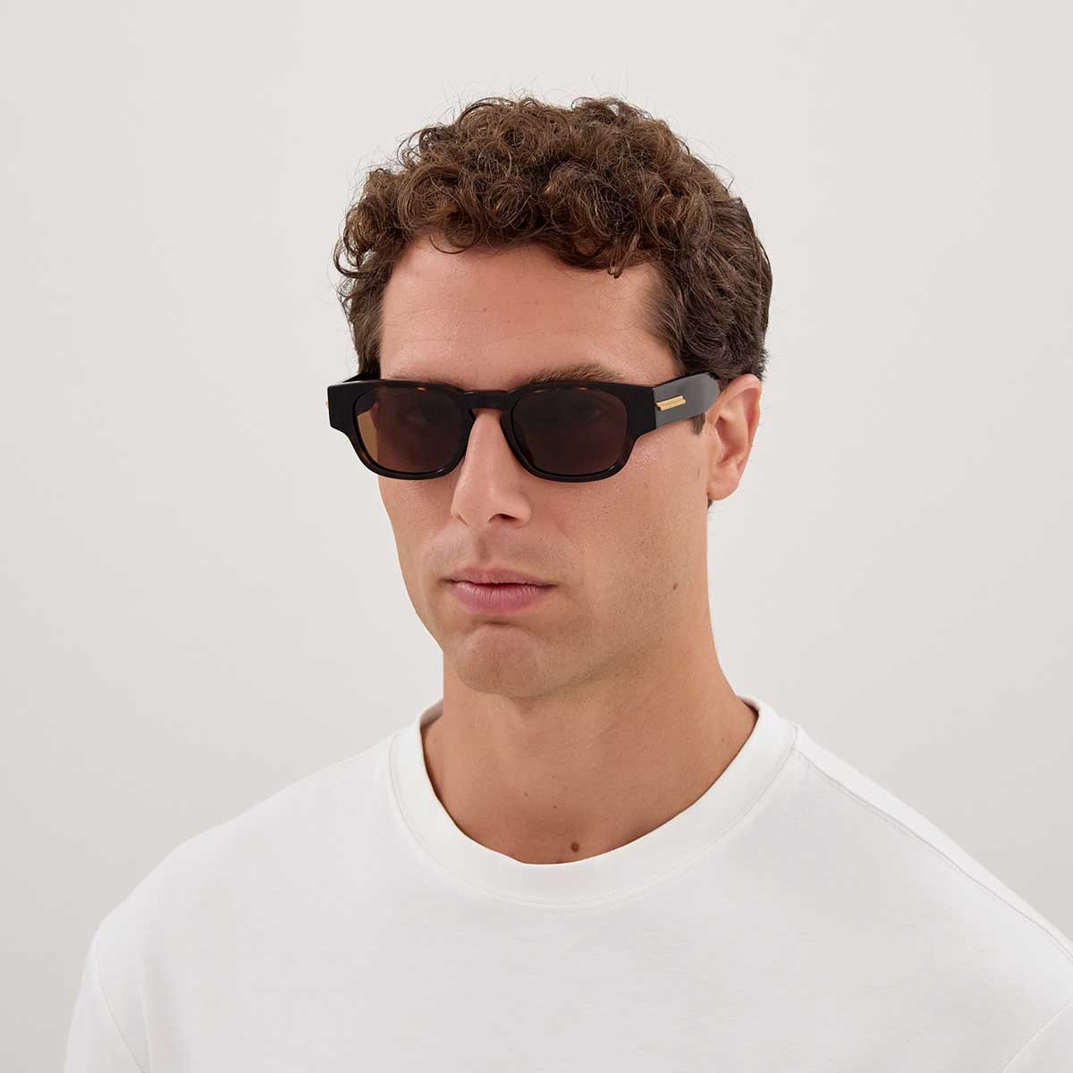 Bottega Veneta Occhiali da Sole BV1460S 002 Marrone/Marrone Uomo 4