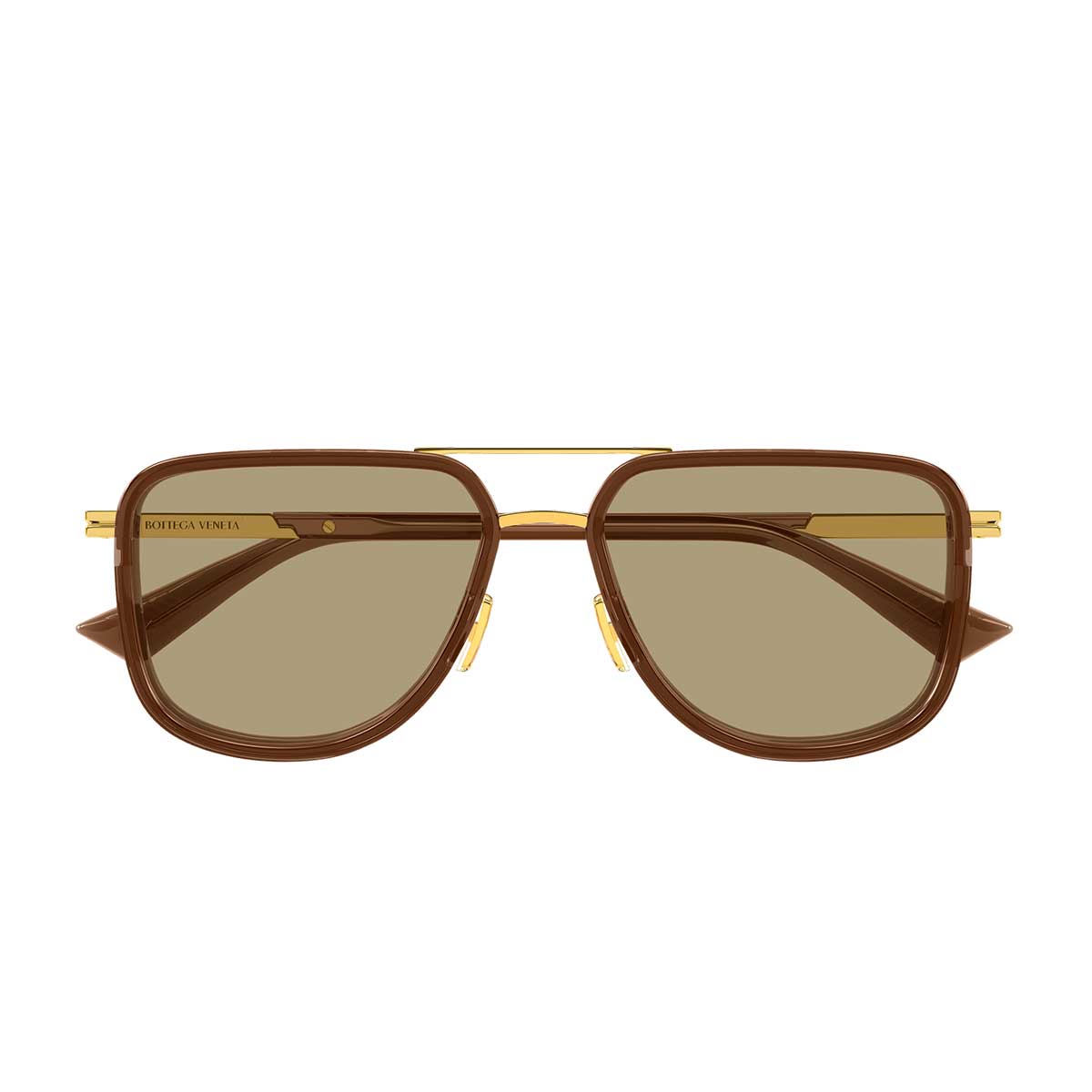 Bottega Veneta Occhiali da Sole BV1463S 003 Oro/Marrone Uomo