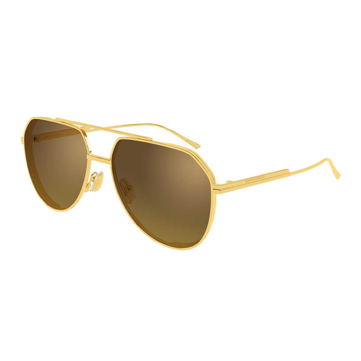 Bottega Veneta Occhiali da Sole BV1465S 004 Oro/Marrone Unisex 2