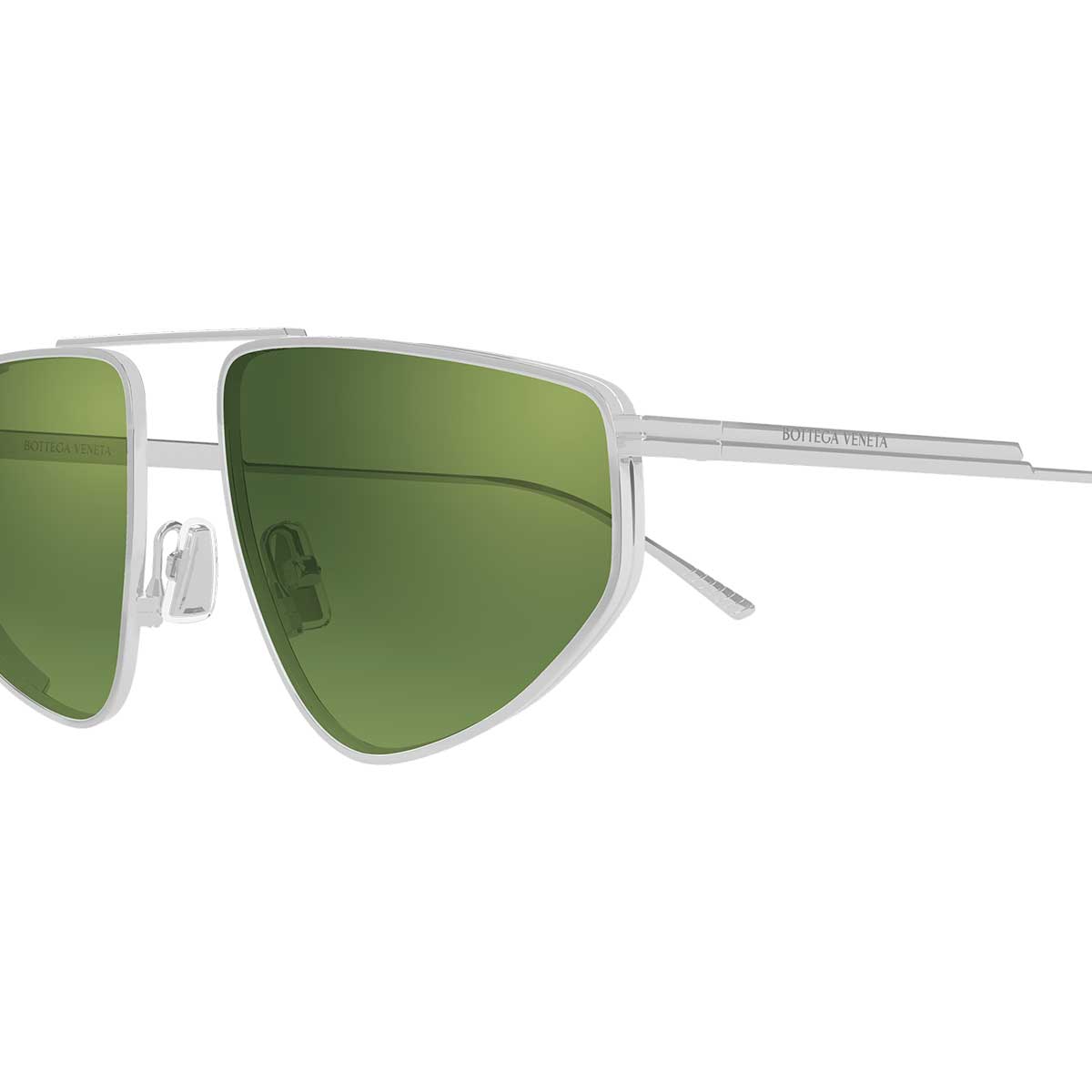 Bottega Veneta Occhiali da Sole BV1466S 002 Argento/Verde Donna 3