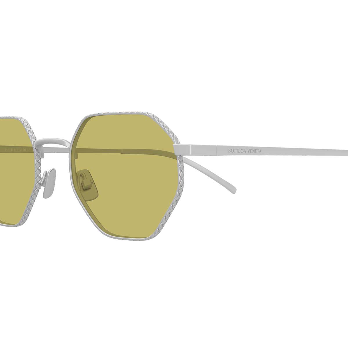 Bottega Veneta Occhiali da Sole BV1471S 002 Argento/Giallo Unisex 3