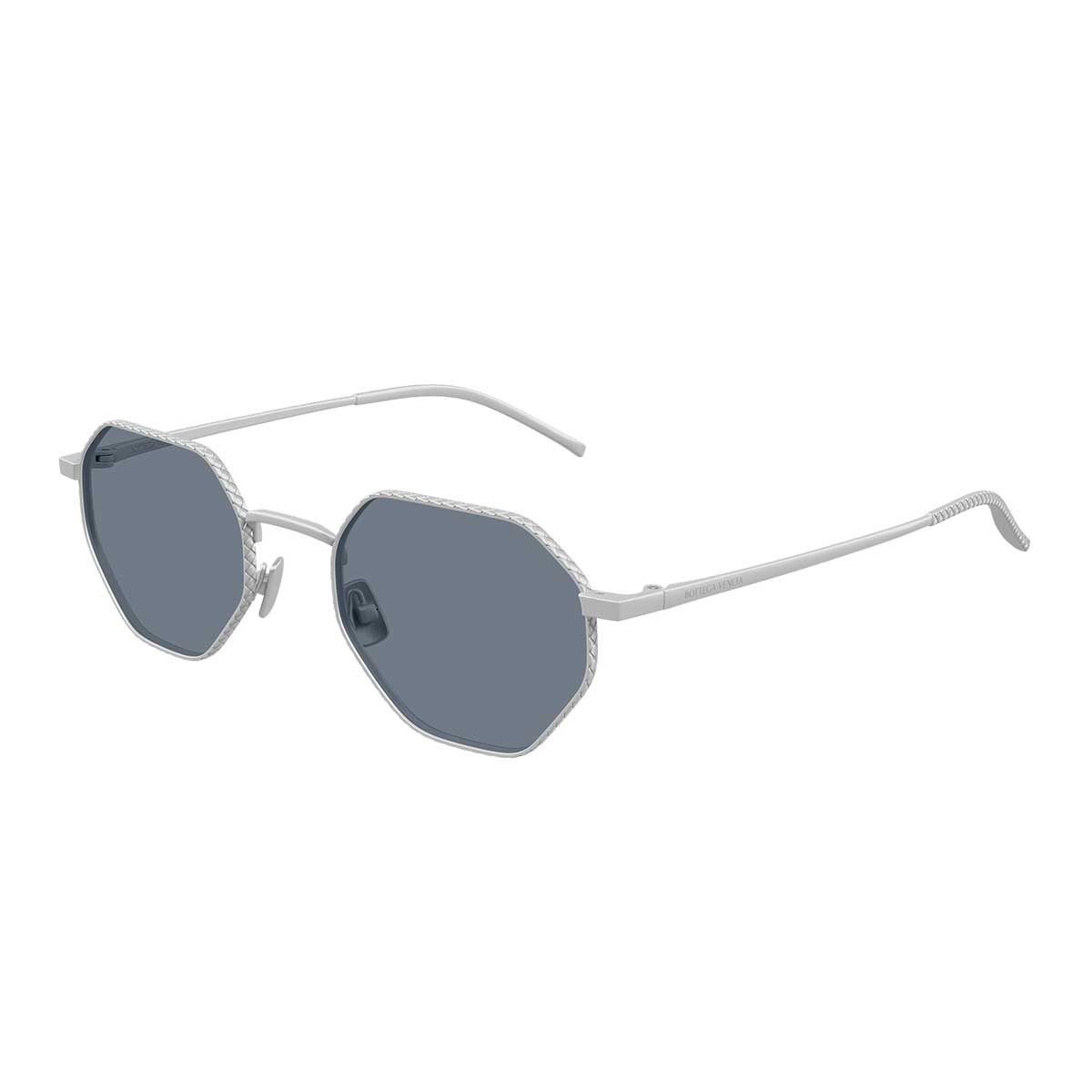 Bottega Veneta Occhiali da Sole BV1471S 004 Argento/Blu Unisex 2