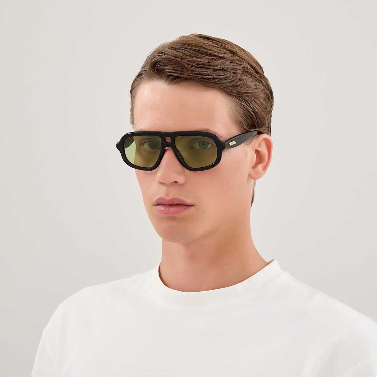 Bottega Veneta Occhiali da Sole BV1494S 003 Nero/Verde Unisex 4