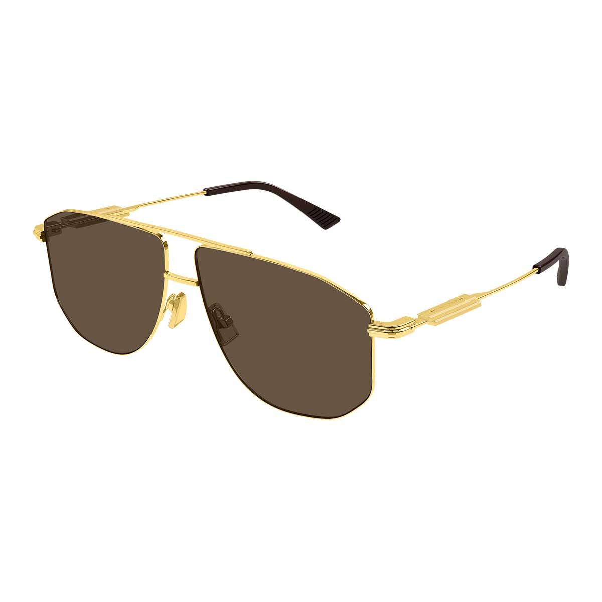 Bottega Veneta Occhiali da Sole BV1509S 002 Oro/Marrone Unisex 2