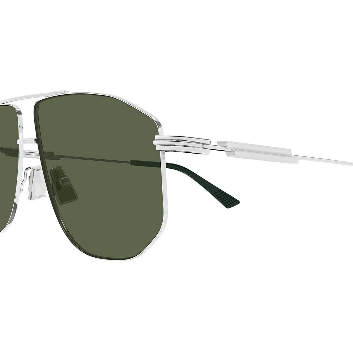 Bottega Veneta Occhiali da Sole BV1509S 004 Argento/Verde Unisex 3